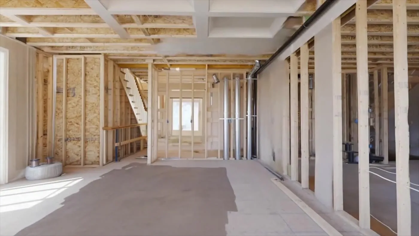 Riverview construction interior framing