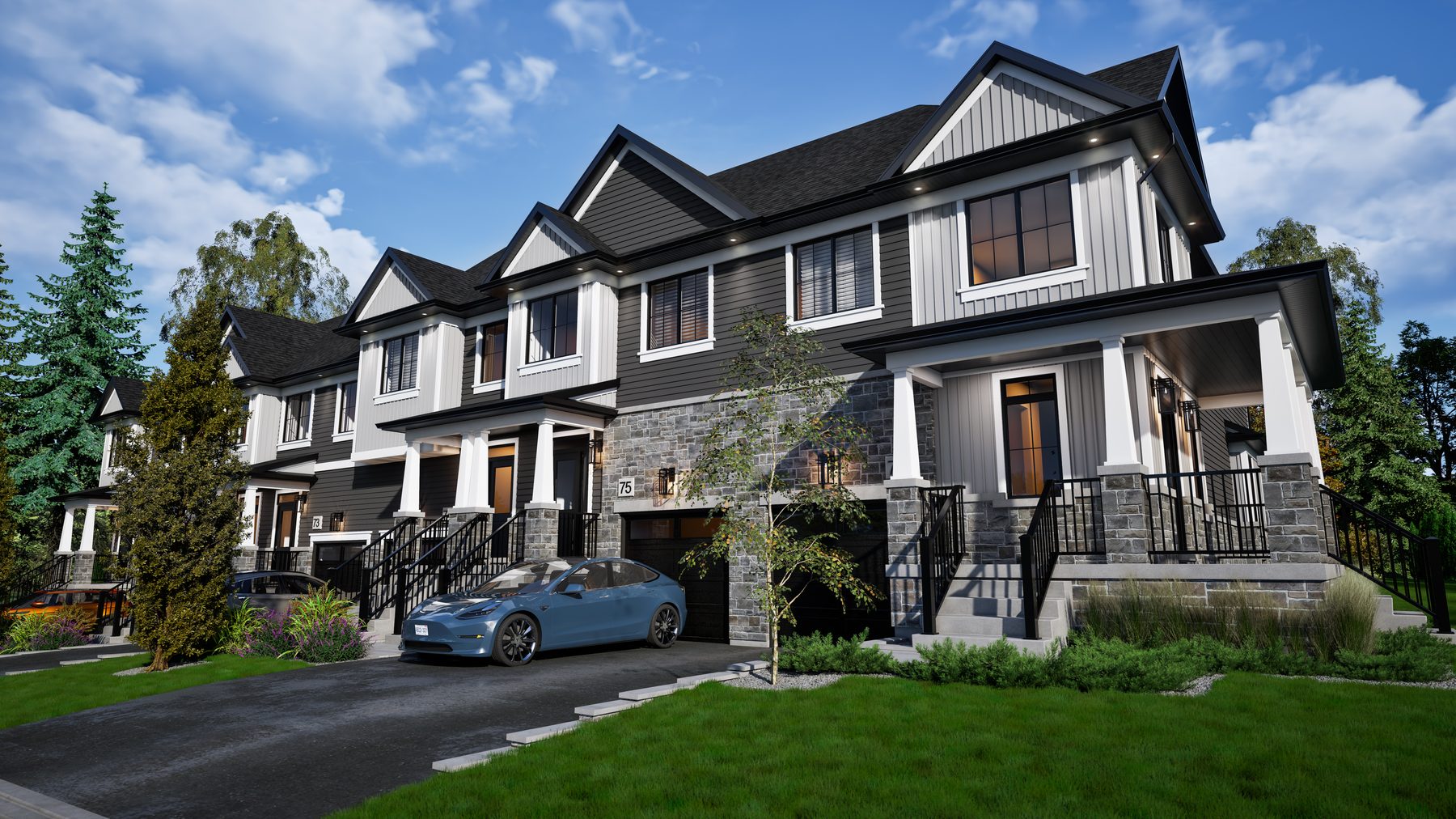Riverview Package A streetscape, view 1