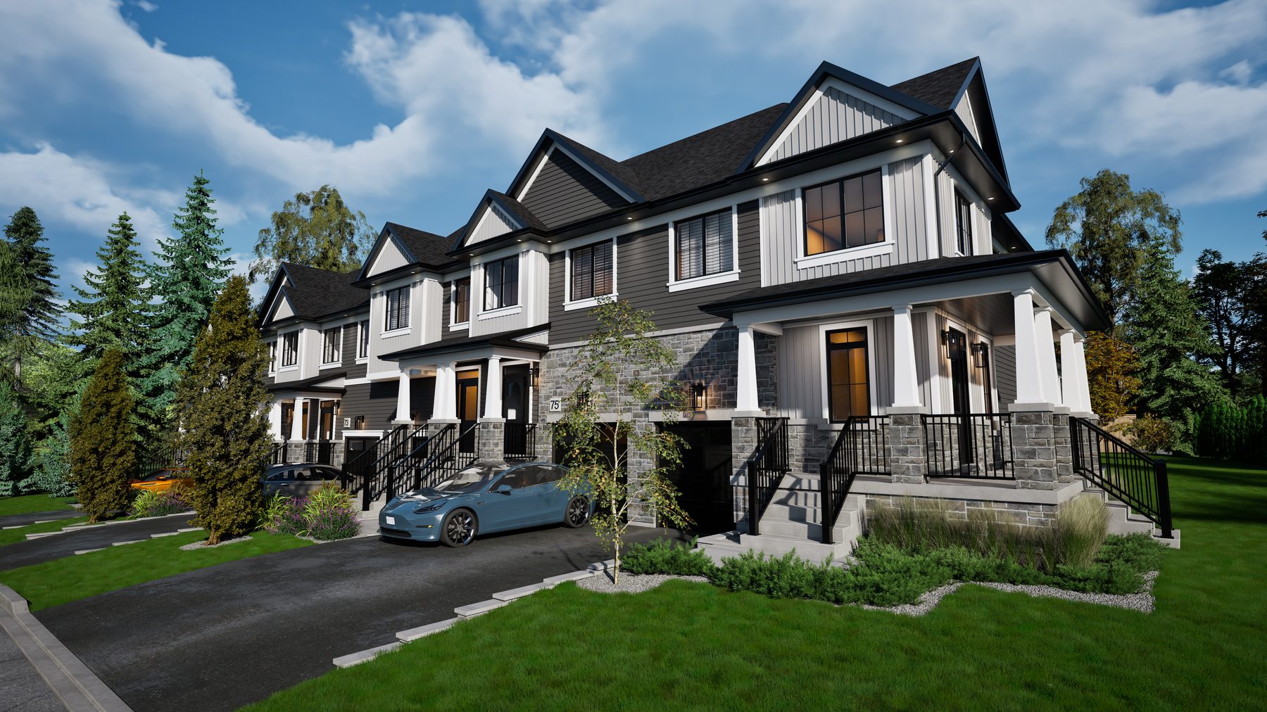 Riverview Package A streetscape, view 2