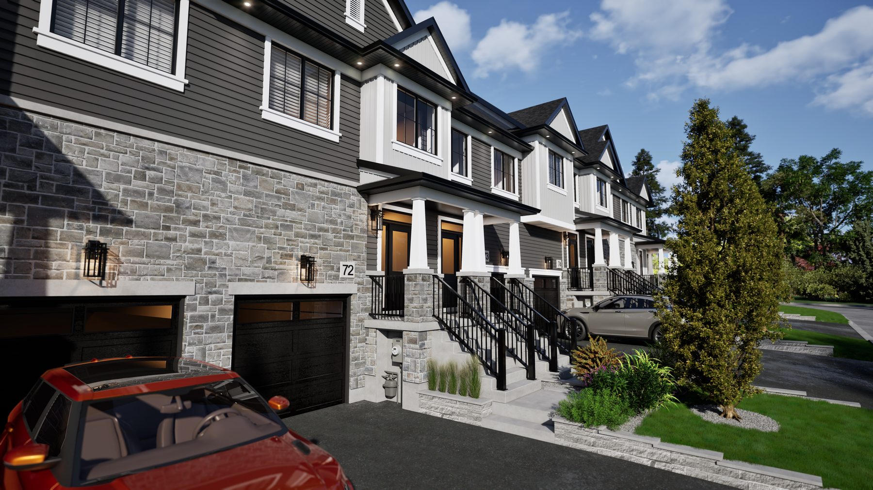 Riverview Package A streetscape, view 4